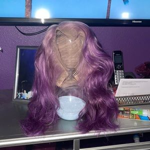 L2L Virgin Hair Supply Lilac Orchid Bob Lace Wig 100% Human Hair 13x4 Lace